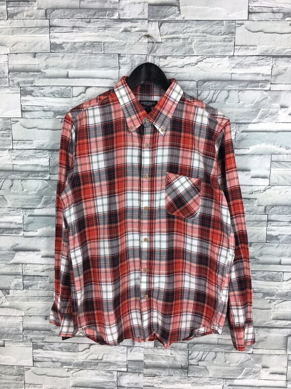 Kansai Yamamoto Japan Flannel Checkered Shirt Large Kansai Man | Etsy