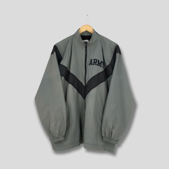 Vintage 80s Us Army Gray Zipper 