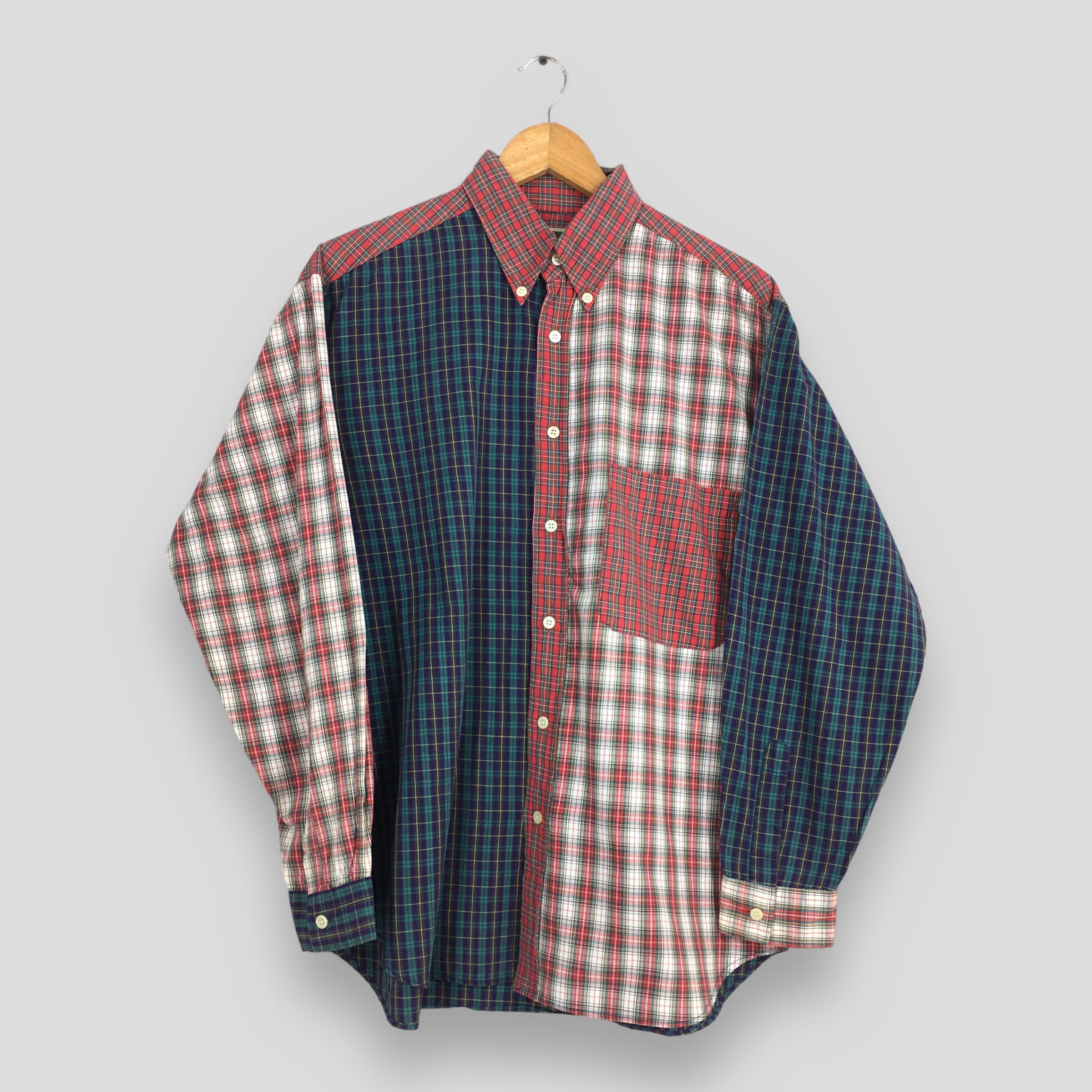 slayvin Vintage Patchwork Flannel Shirt Medium Checkered Tartan Shirt Rebuild Flannel Boro Style Patchwork Buttondown Oxfords Size M slayvin Vintage Patchwork Flannel Shirt Medium Checkered Tartan Shirt Rebuild Flannel Boro Style Patchwork Buttondown Oxfords Size M