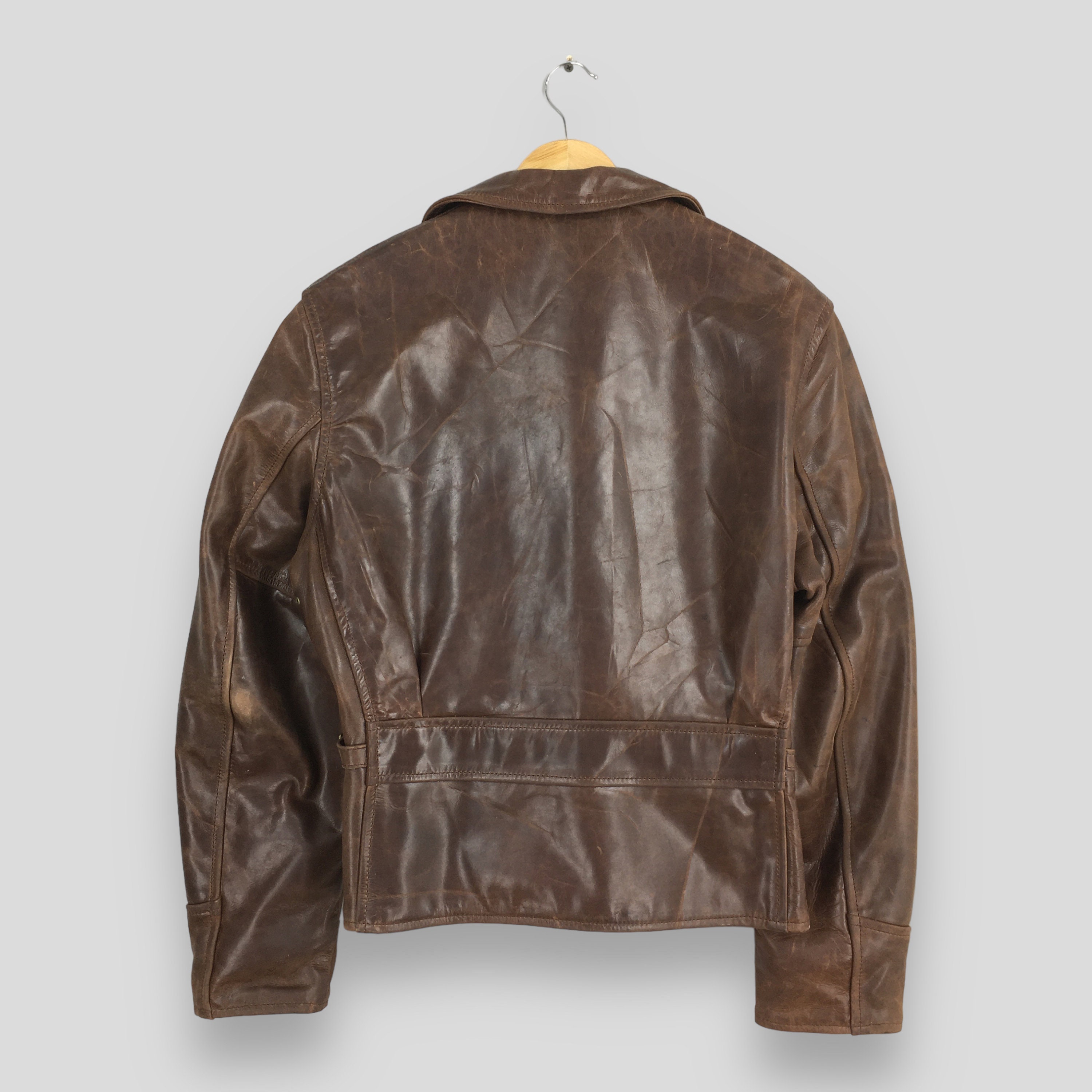 731 AERO LEATHER Steerhide ライダースジャケット 本革 Vintage 80's Aero Leather Steerhide NYC Punk Jacket Medium