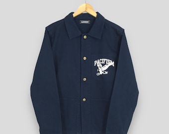 Vintage 1960s Worker Gabardine Rayon Jacket Medium 50s Workwear