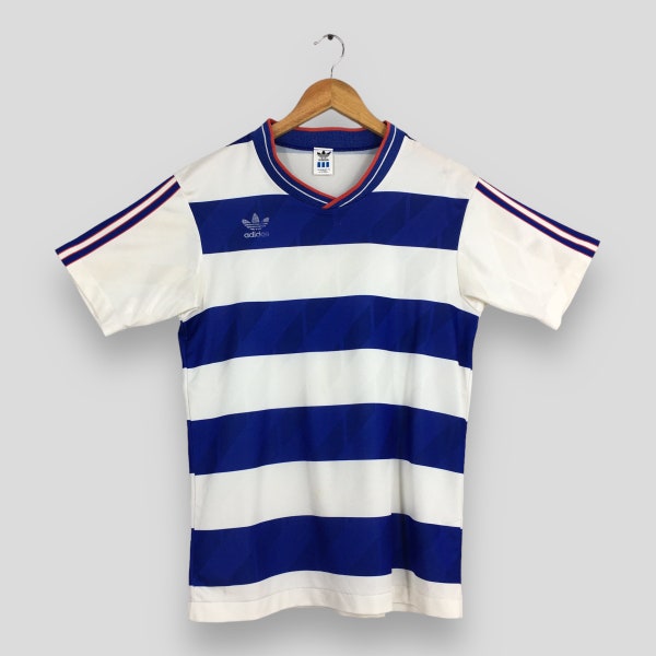 Vintage 90's Adidas Stripes Jersey Medium Adidas Three Stripes Football Sportswear Soccer Adidas Trefoil Striped Maglia Trikot Shirt Size M