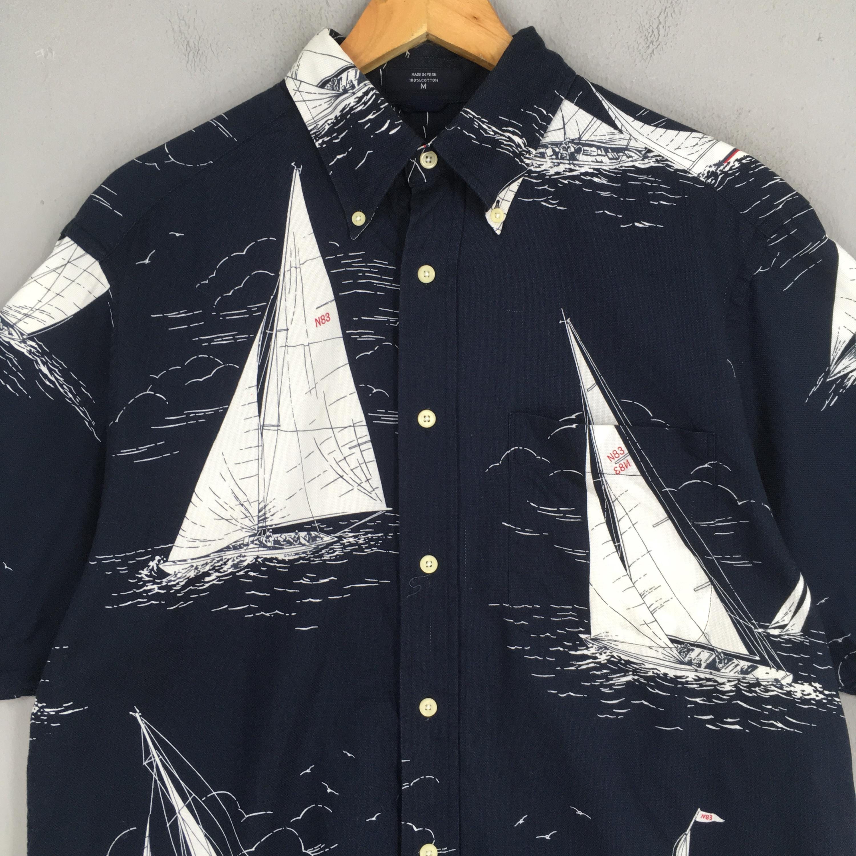 Vintage 90s Nautica Sailing Gear Shirt Medium Nautica N-983