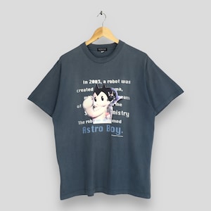 Vintage Astro Boy Mighty Atom Japanese Anime T shirt Large Manga Akira Astro Boy Osamu Tezuka Astro Boy Anima Robot Tee Size L