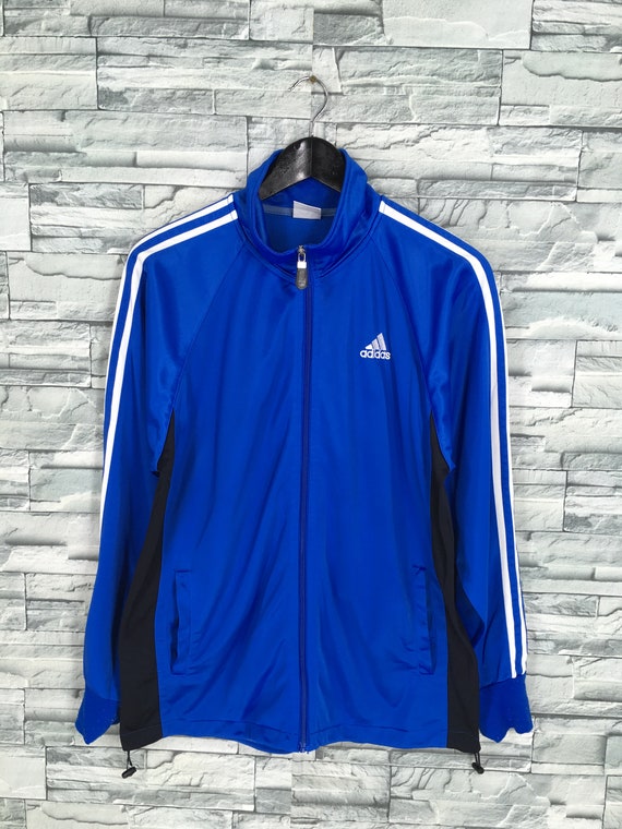 Vintage Adidas Track Top Jacket Blue Medium Adidas Equipment | Etsy
