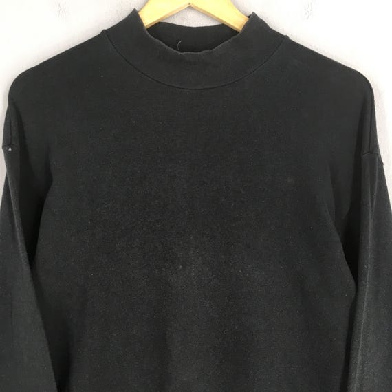 Vintage 1980s Comme Des Garcons Long Sleeve Black T Shirt Medium