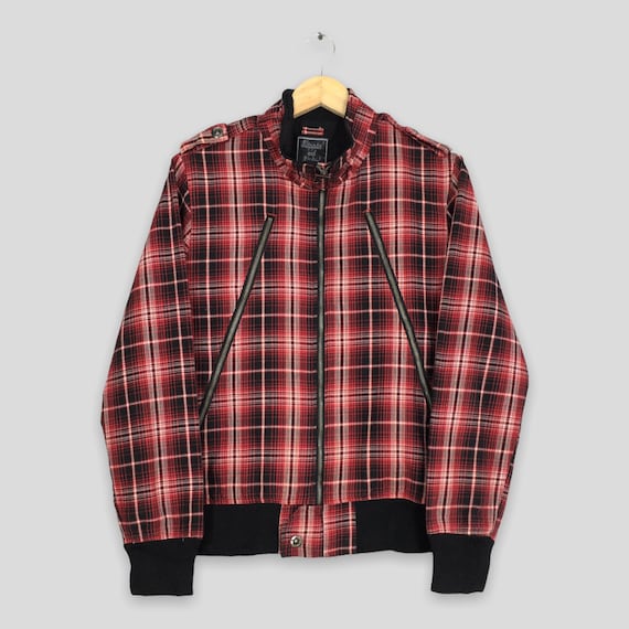 高感度ショップで2023年売れたブランド Checkered 90's Vintage Red Casual Medium Jacket Harrington ジャケット・アウター