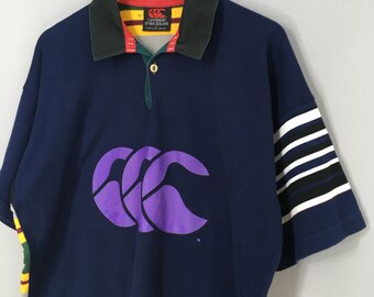 Vintage Canterbury of New Zealand Rugby Multicolor Stripes