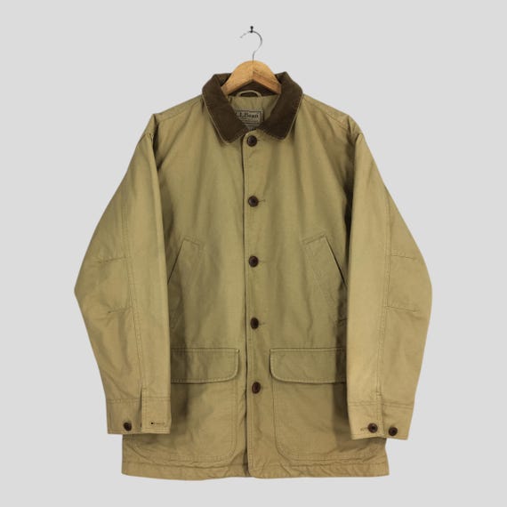 Vintage 90s LL Bean Worker Brown Duck Chore Jacket Small LL Bean Workwear Barn Field Coat Hunting Workwear Men's LL Bean Denim Jacket Size S