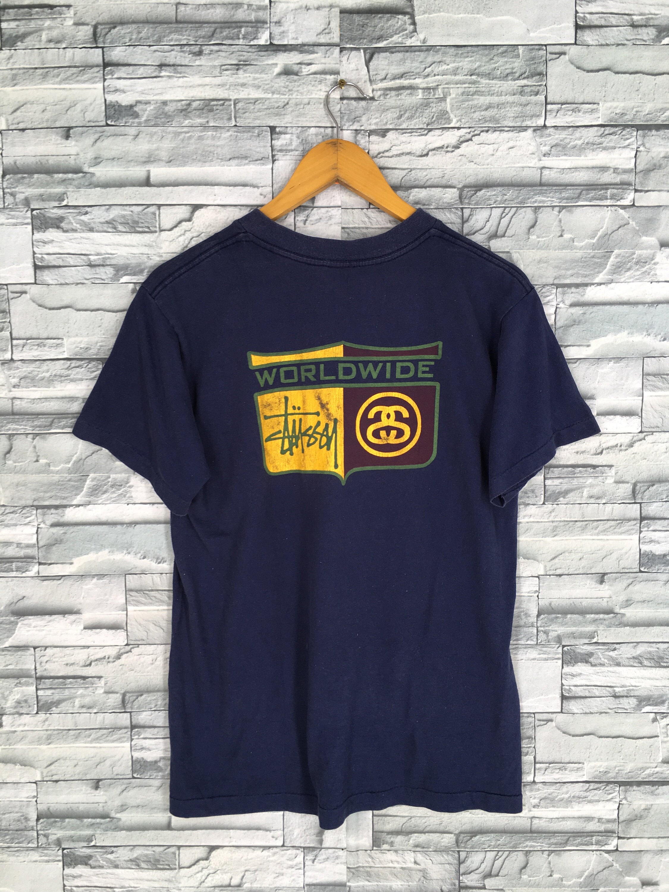 Vintage STUSSY Usa Tshirt Medium 90s 