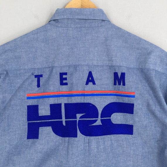 Vintage Honda Racing Team HRC Chambray Blue Shirt Medium