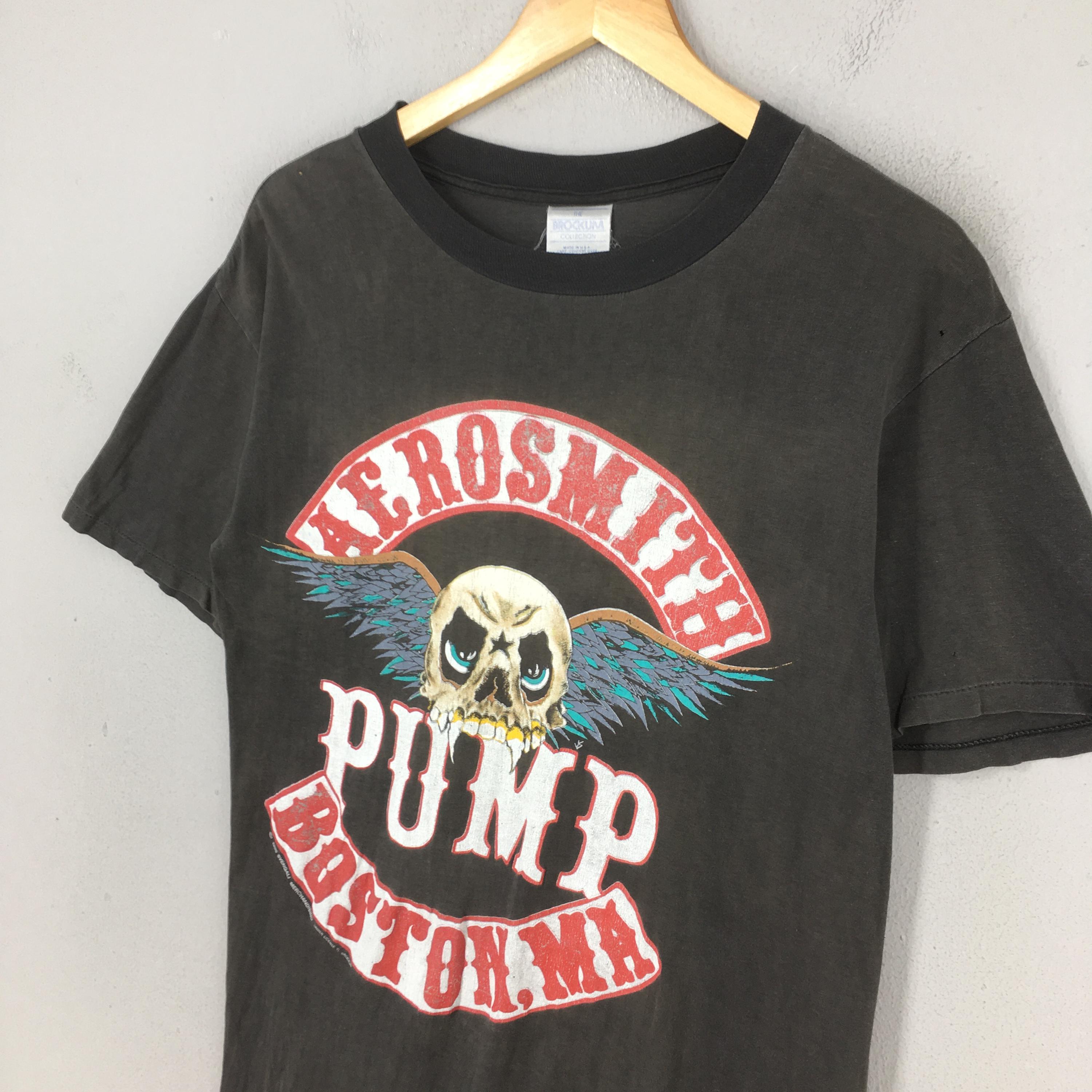 1989年 Aerosmith『PUMP』 ツアー Tシャツ ロック ビンテージ Vintage 1989 Aerosmith Bon Jovi Pump Tour T Shirt Medium Aerosmith