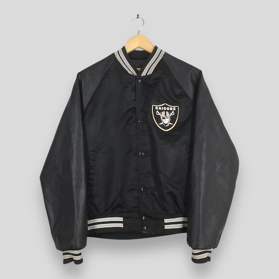 Vintage Oakland Raiders NFL Bomber Satin Jacket Medium Oakland