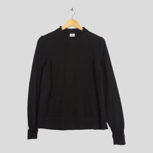 Vintage C.P. Company Knit Cotton Pullover Small CP Company Black Minimalist Sweater C.P. Company Made In Italy Plain Jumper Size S