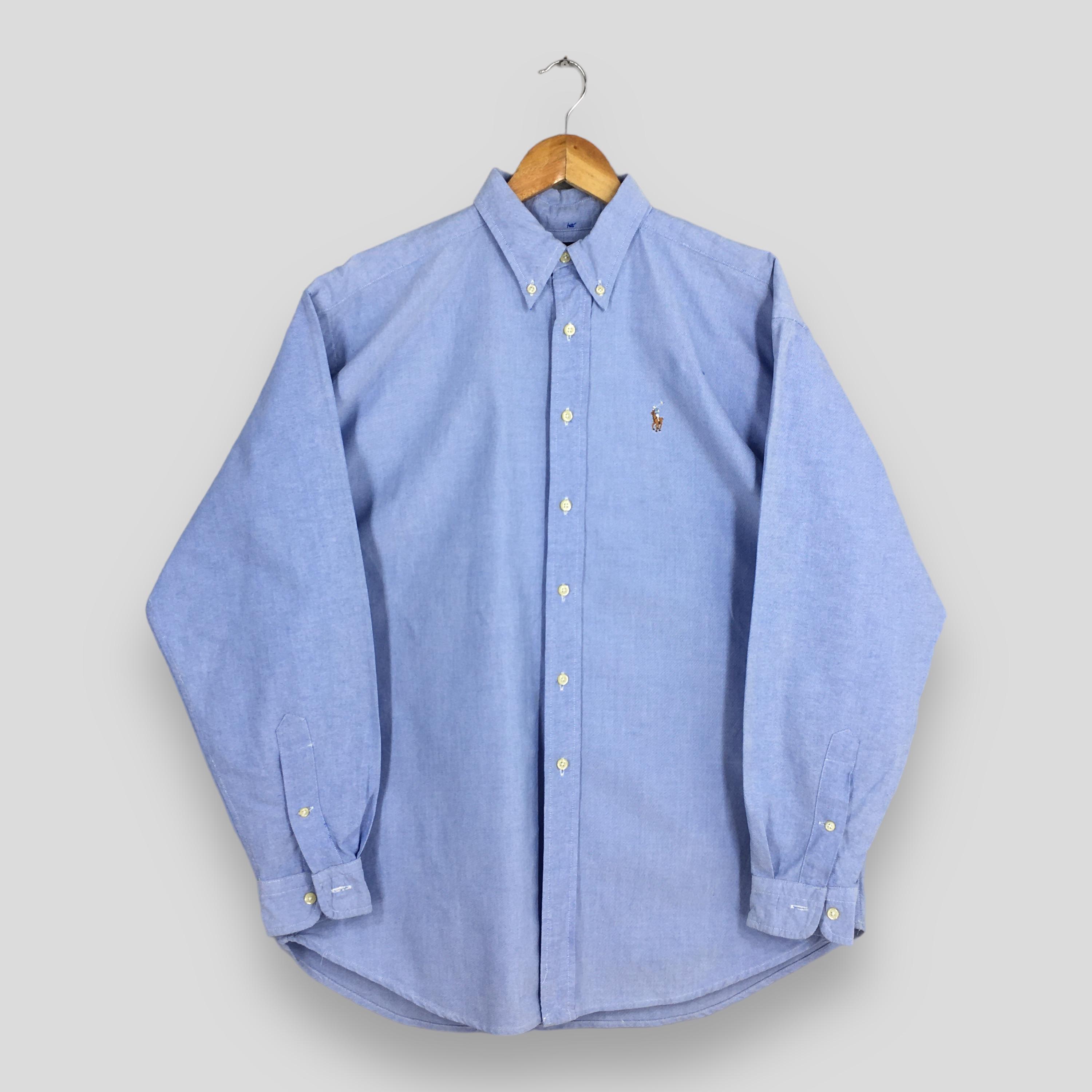 トップス 90s Polo Ralph Lauren YARMOUTH Vintage 90s Blue Polo Ralph Lauren Yarmouth Shirt - X-Large