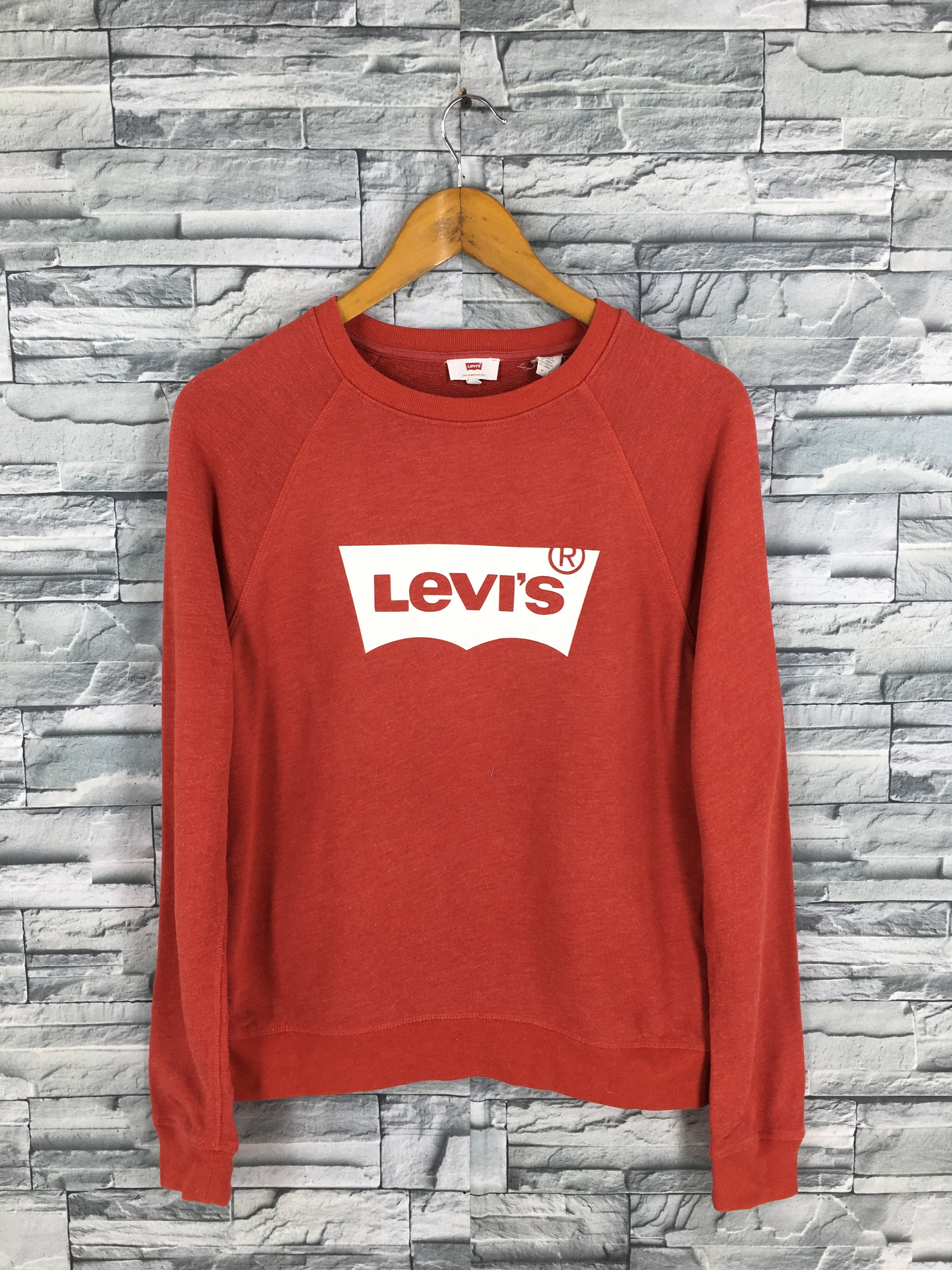 Vintage 1990's Levis Jeans Sweatshirt Medium Red - Etsy New Zealand