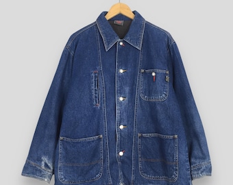 Vintage 80s Carhartt Workwear Chore Denim Jacket Xlarge Carhartt