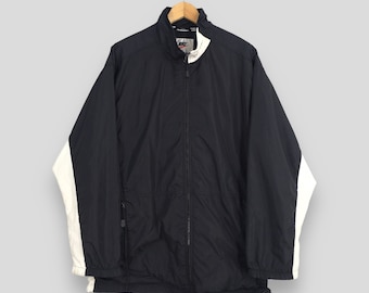 Vintage 90's Nike Windbreaker Black Jacket Large Nike Swoosh Sportswear Nike Light Zipper Jacket Nike Outerwear Sports Football Size L