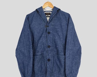 Visvim Shawl Collar Distressed Chore Jacket Workwear Utility USN