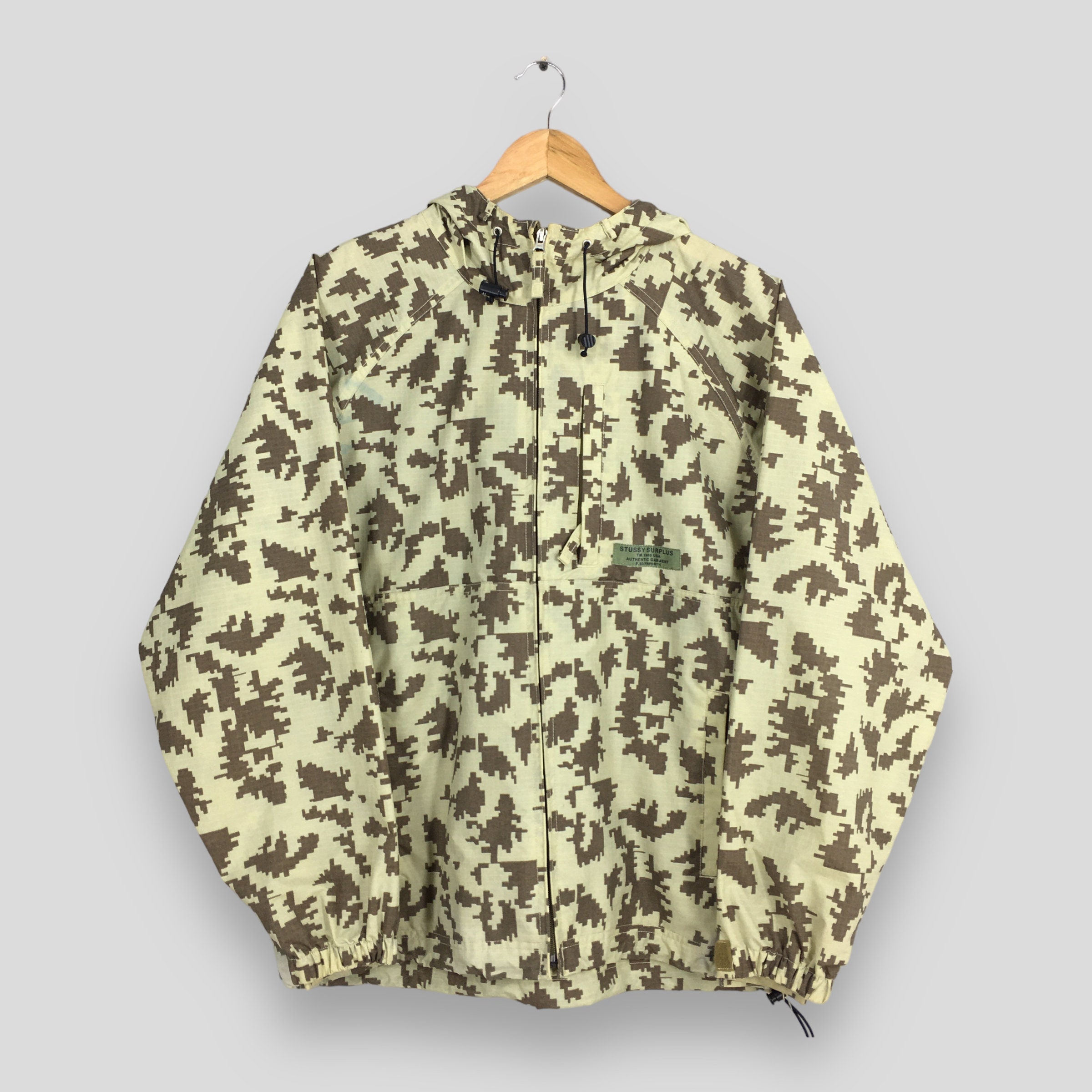 Vintage Stussy Hoodie Surplus Windbreaker Small 90's Stussy Vintage Stussy Hoodie Surplus Windbreaker Small 90's Stussy