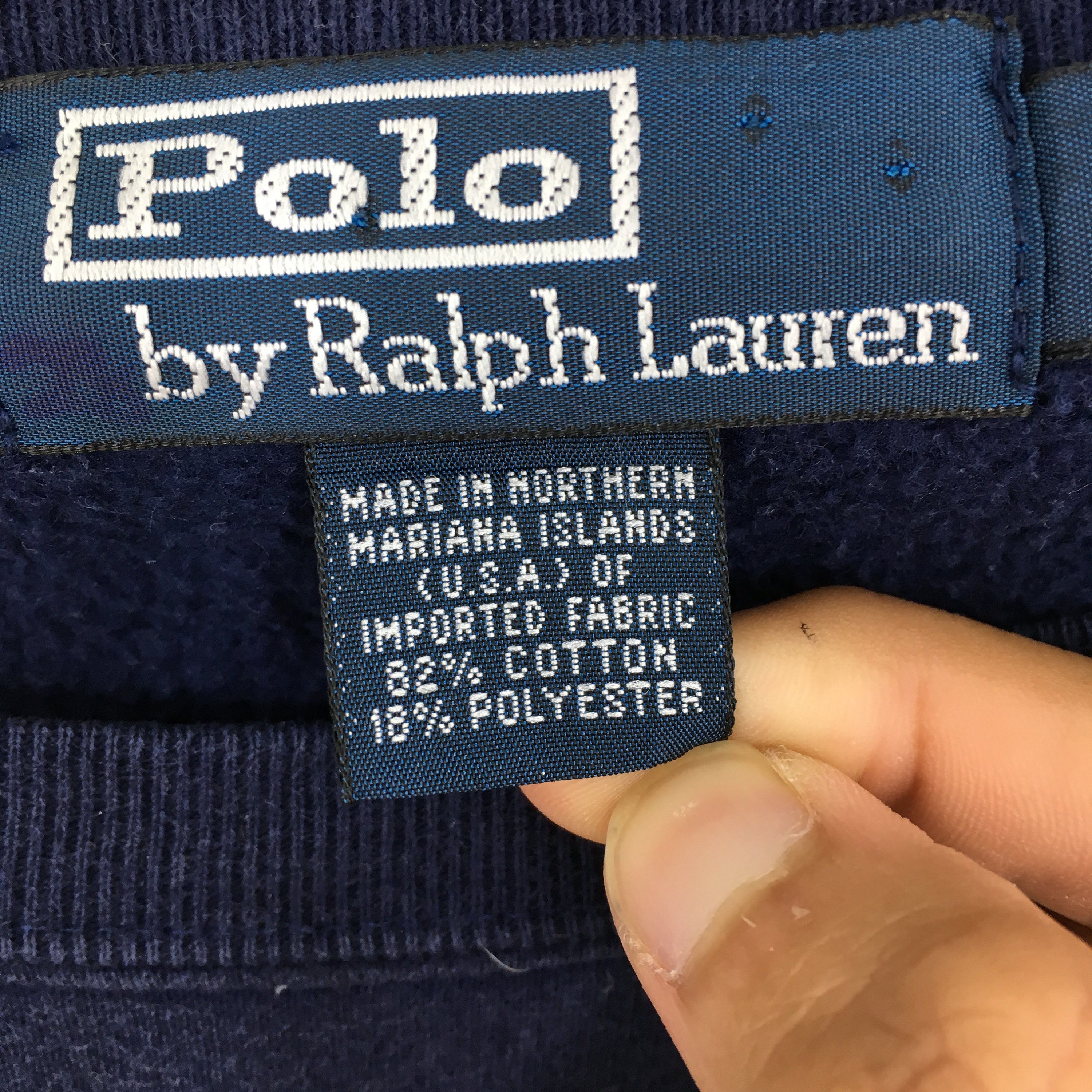 Polo Ralph Lauren Pullover Blue Sweatshirt Large Vintage 1990s | Etsy