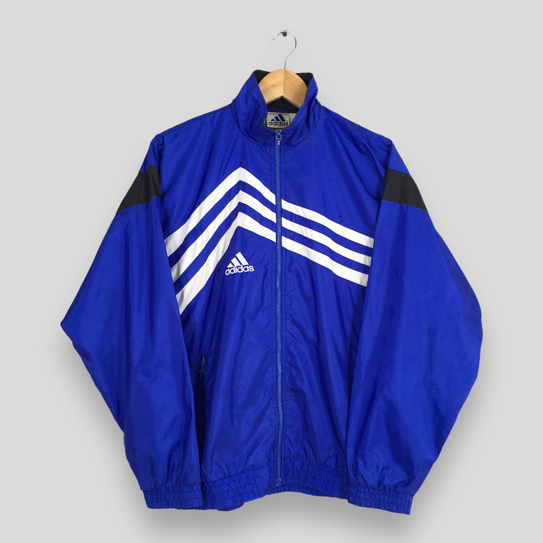 Vintage Adidas équipement veste coupe-vent XL des années 90 veste légère  Adidas veste trois rayures Adidas bleu coupe-vent taille XL Canada