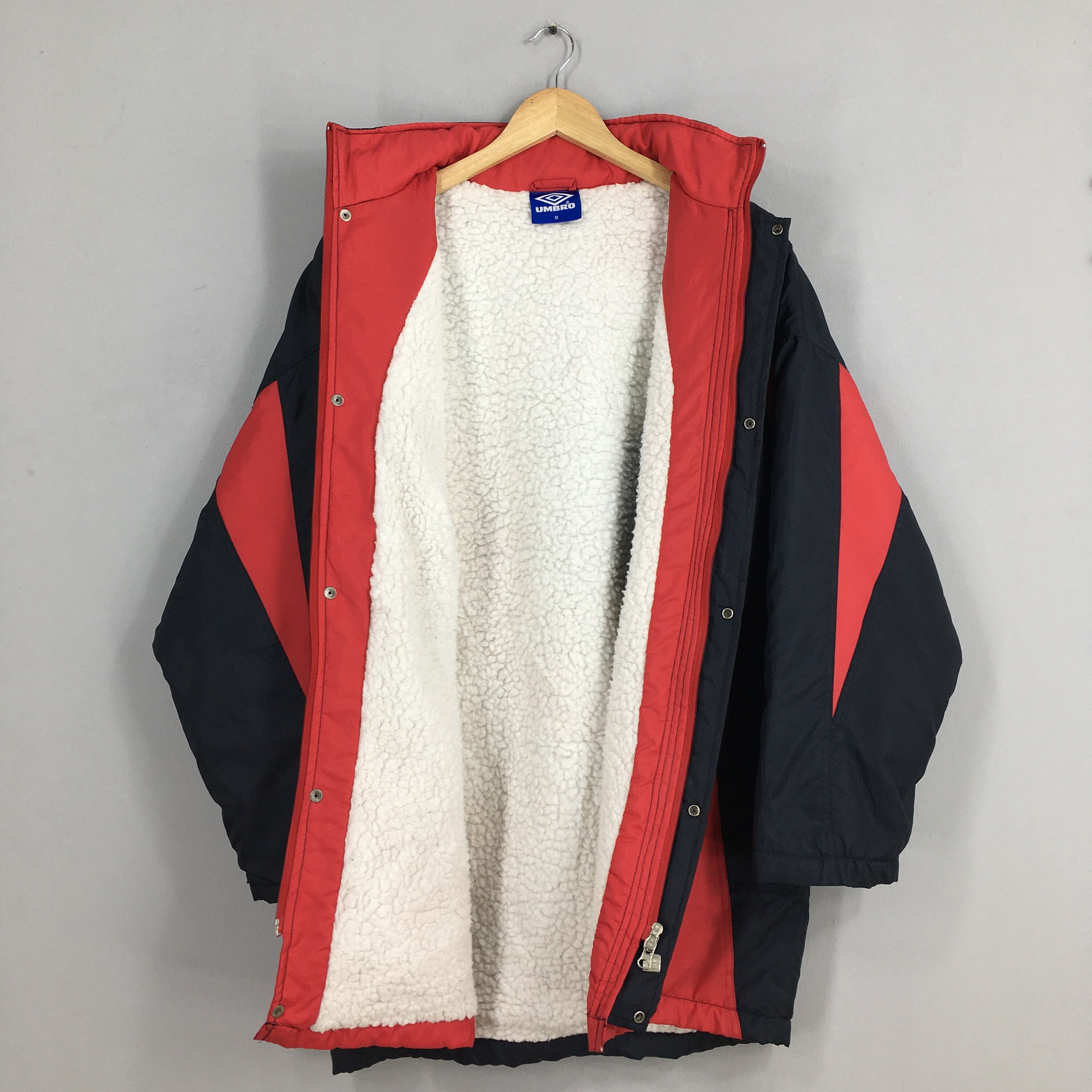 Vintage Umbro Sport Multicolor Sherpa Jacket Medium 90's