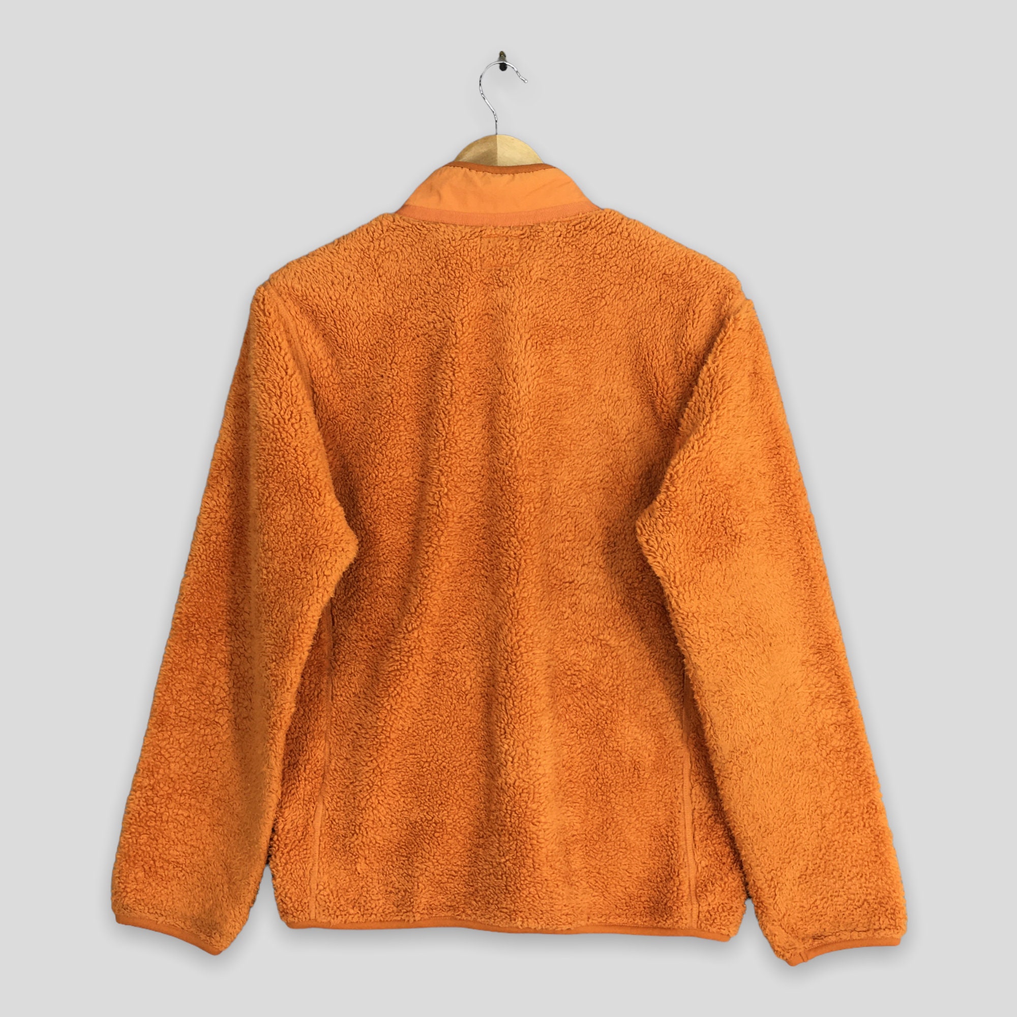 Vintage Bulky Fleece Orange Jacket Medium Fleece Sportswear  display picture 1