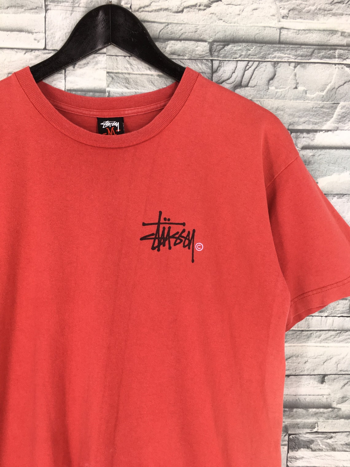 Vintage 90's Stussy Usa Red T shirt Medium Stussy Spell | Etsy