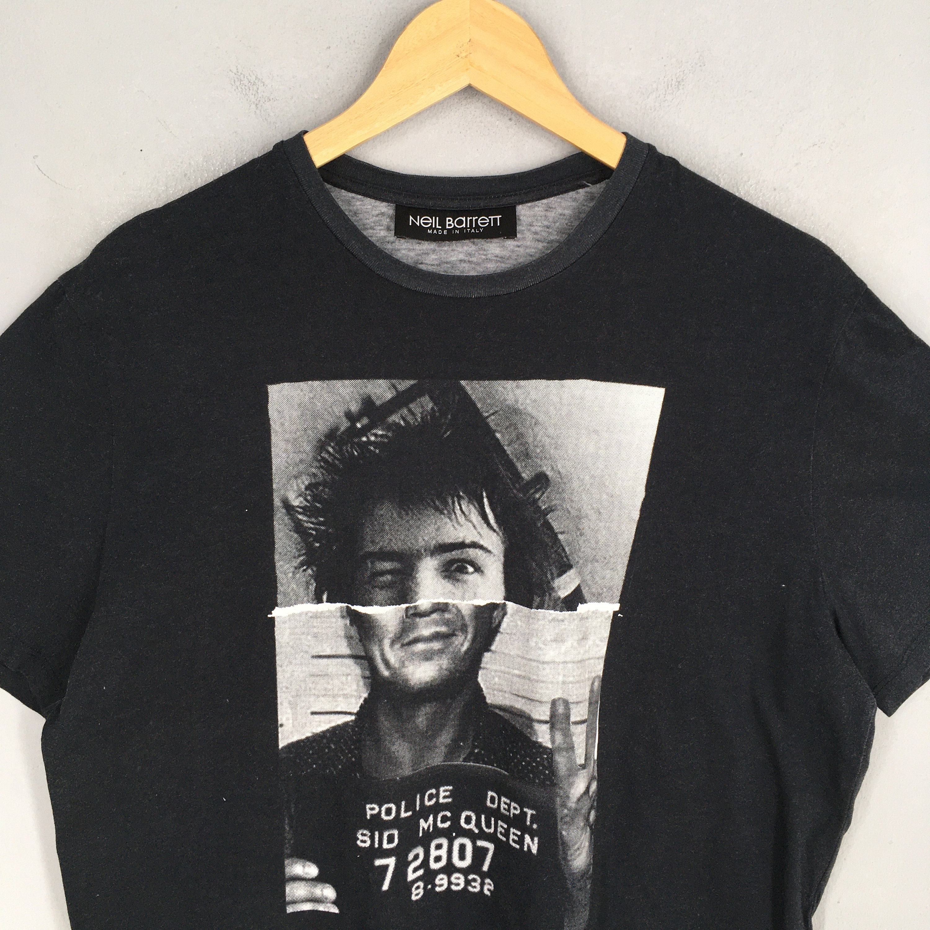 Vintage Neil Barrett Sid Mcqueen Hybrid Mugshot T Shirt
