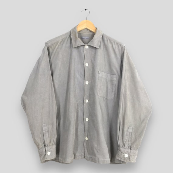 コムデギャルソンオム 80s シャツ 銀タグ ライトグレー AD1988 Vintage 1980's Comme Des Garcons Homme Buttondown Gray Corduroy