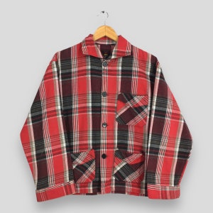Vintage Nepenthes Hoggs Tartan Flannel Grunge Shirt Medium Needles Rebuild Japanese Brand Plaid Checked 80s Style Retro Flannel Shirt Size M