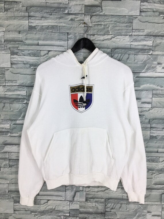 adidas white trefoil sweatshirt
