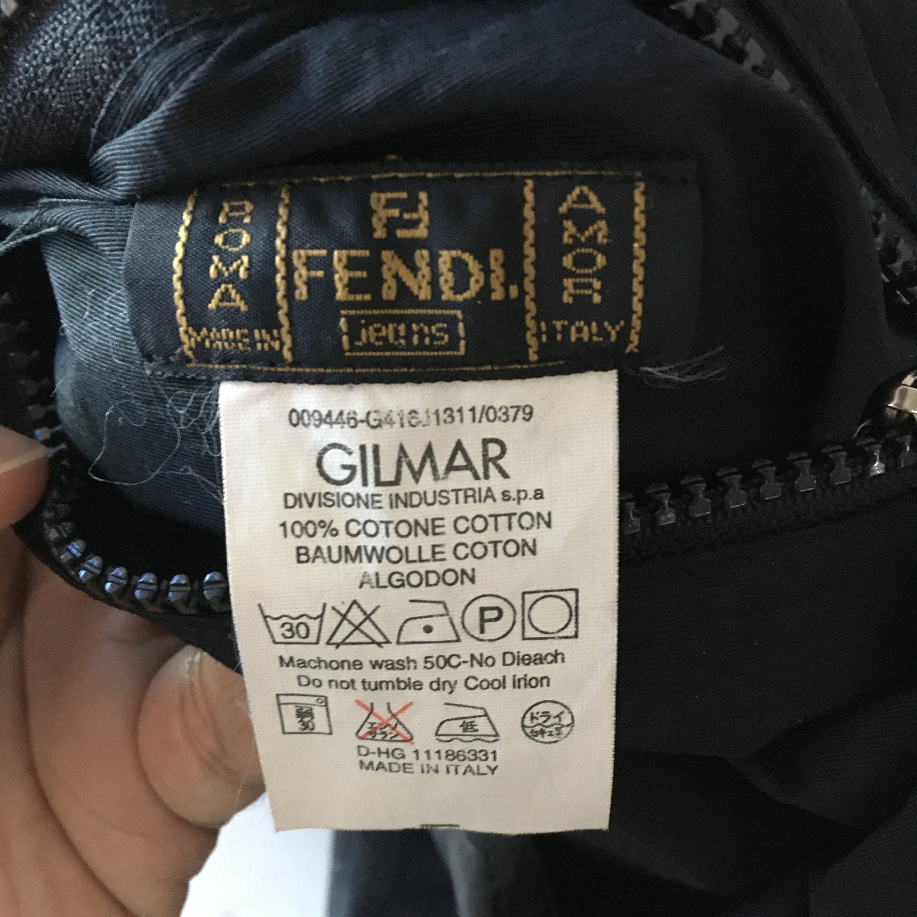 Fendi Roma Monogram Black Reversible Jacket Large Vintage Fendi
