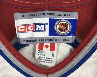 Vintage des années 90 Colorado Avalanche LNH Ccm maillot XL grand Colorado Avalanche NHL Hockey sur glace équipe de l'Avalanche du Colorado Canada chemise sport taille XL - France