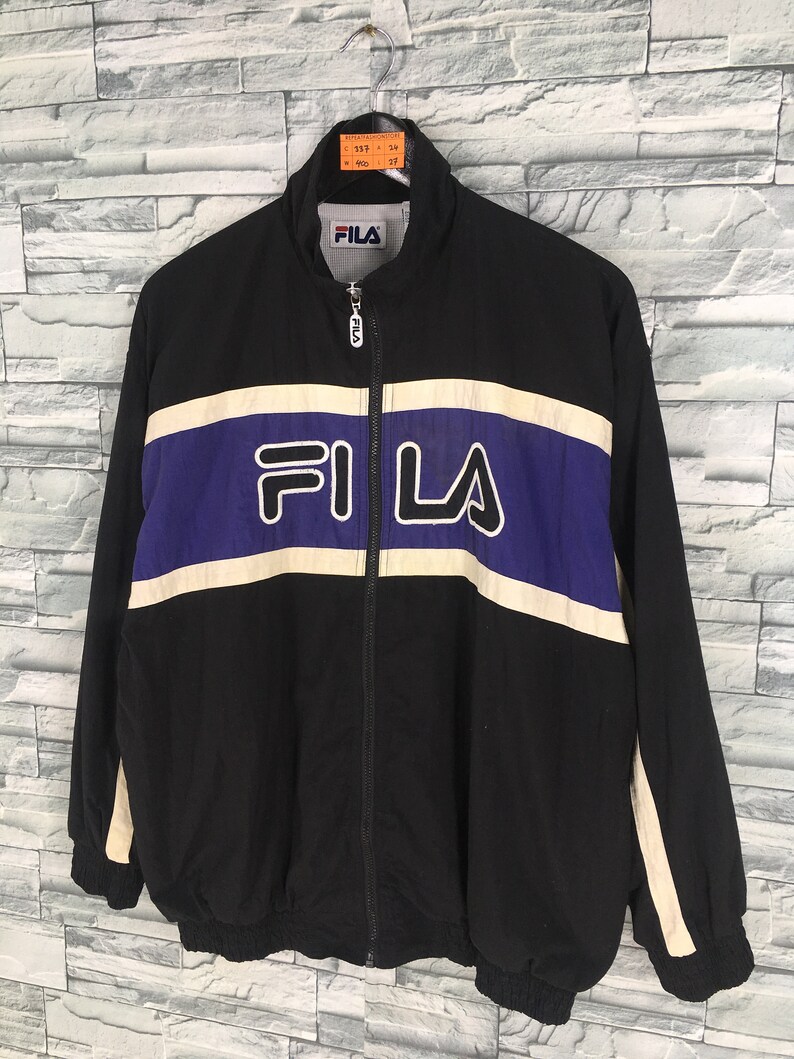 FILA Windbreaker Jacket Medium Unisex Vintage 90s Fila Italia Etsy