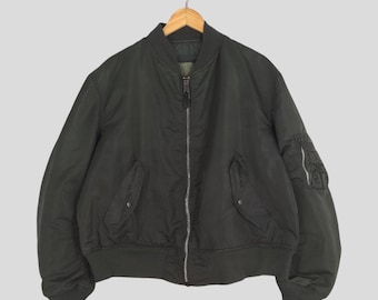 Vintage 1980's Type B-3 R Sherman Brown Leather Bomber