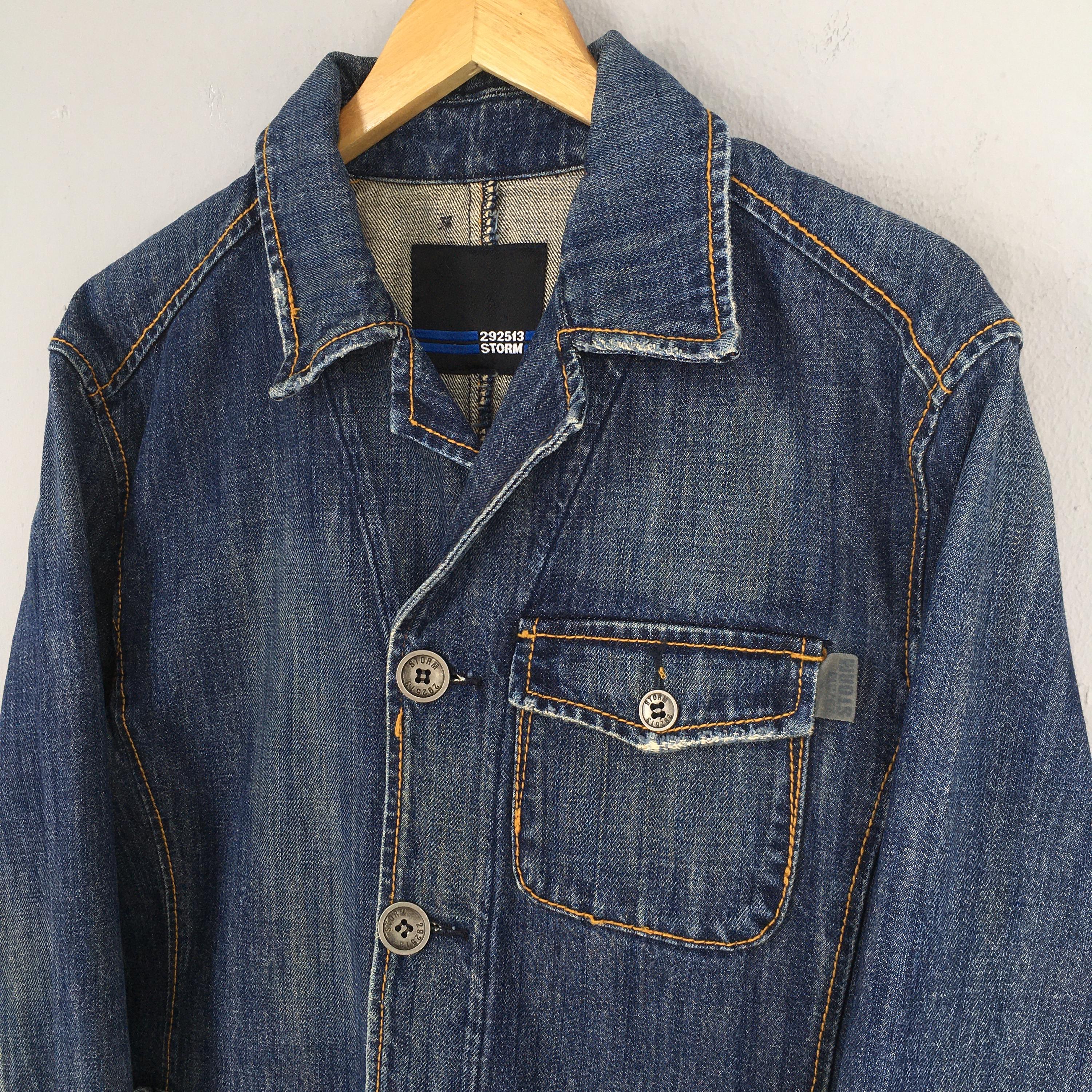 Vintage 292513 Storm Japanese Denim Workers Jacket Medium 80s