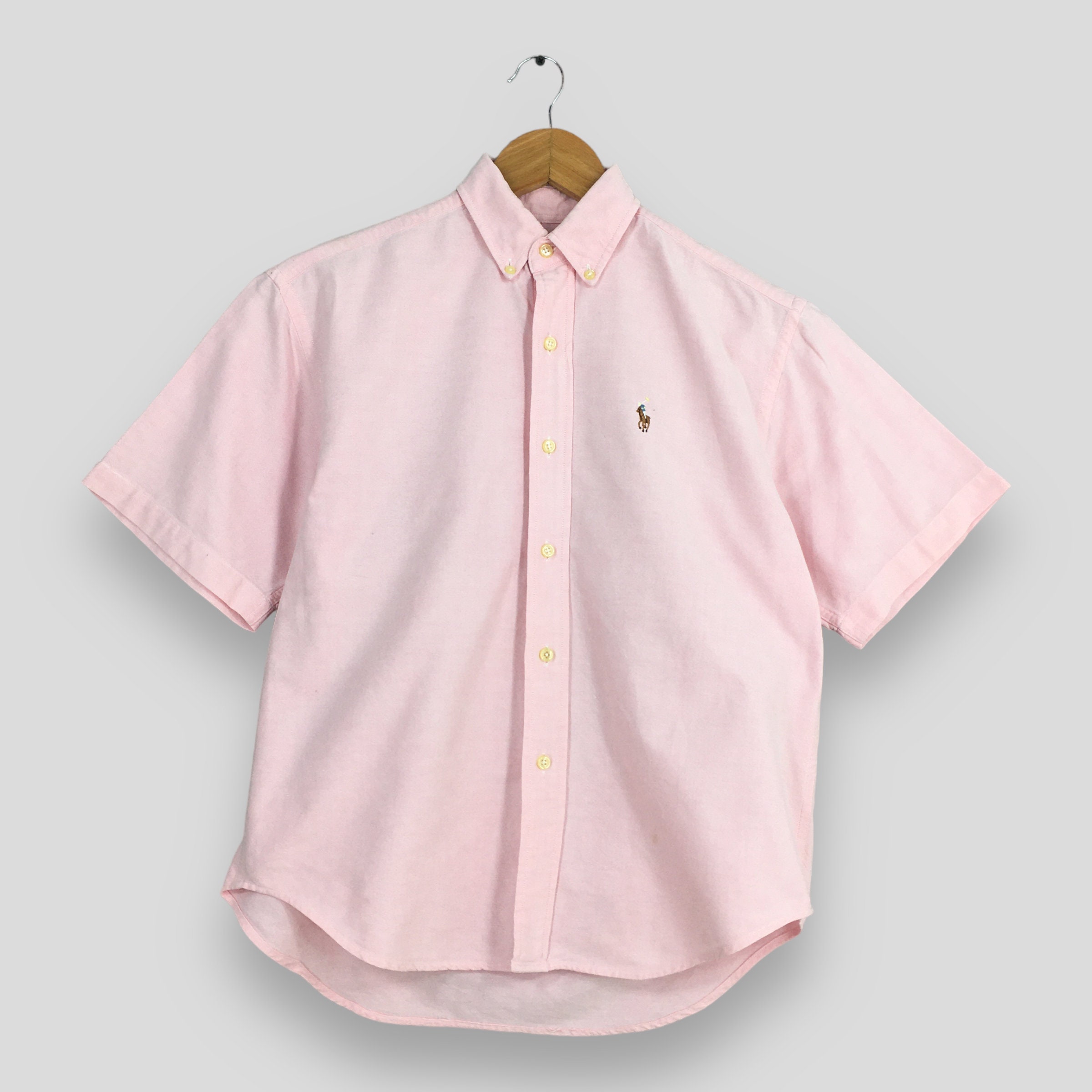 Vintage 90's Polo Ralph Lauren Pink Oxfords Shirt Large