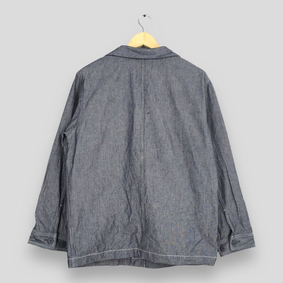 Veste en jean bleu de travail vintage petite corvee des annees 90 Workwear Jeans decontractes veste boutonnee en denim japonais taille S Etsy France