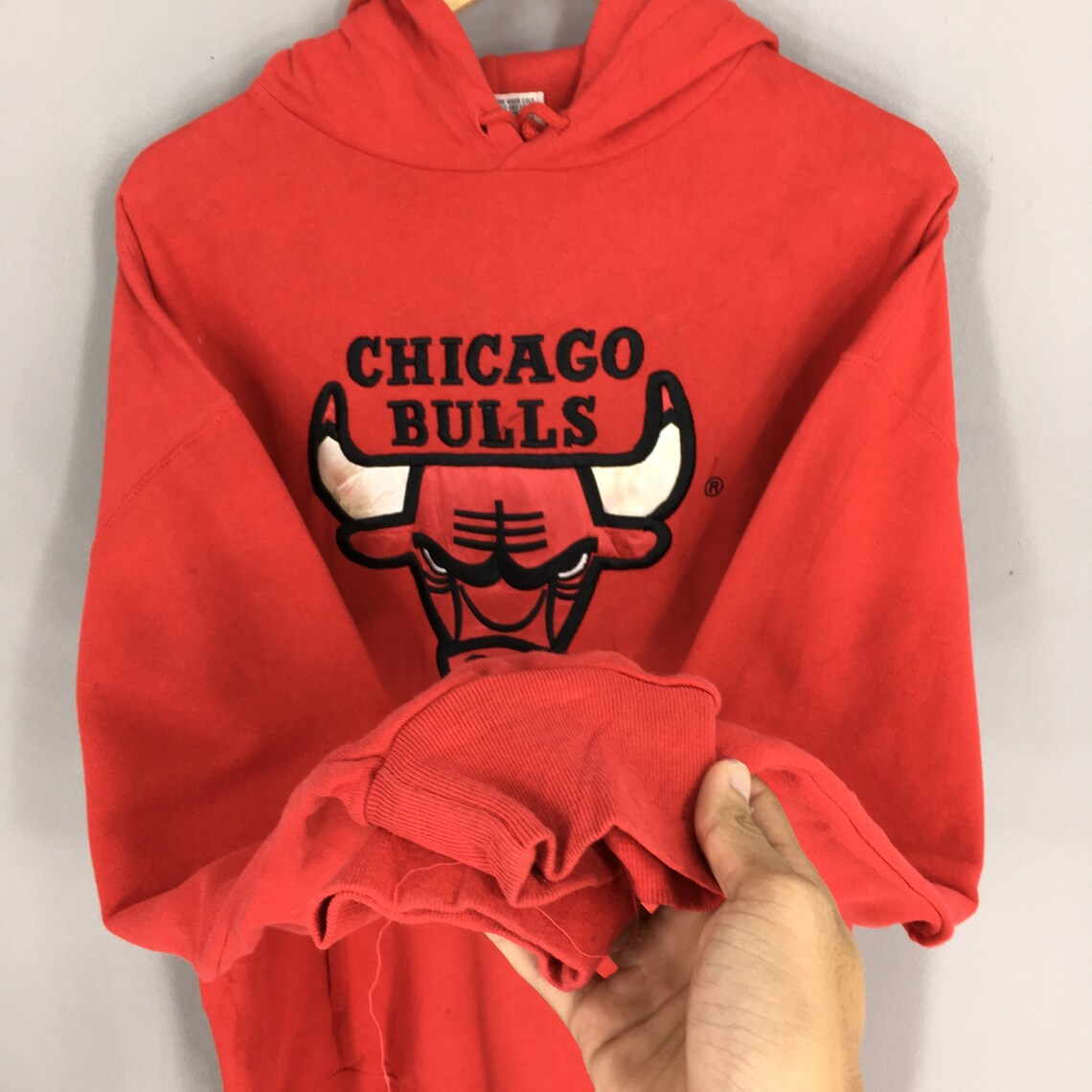 Vintage 90's Chicago Bulls Sweatshirt Hoodie Large Etsy