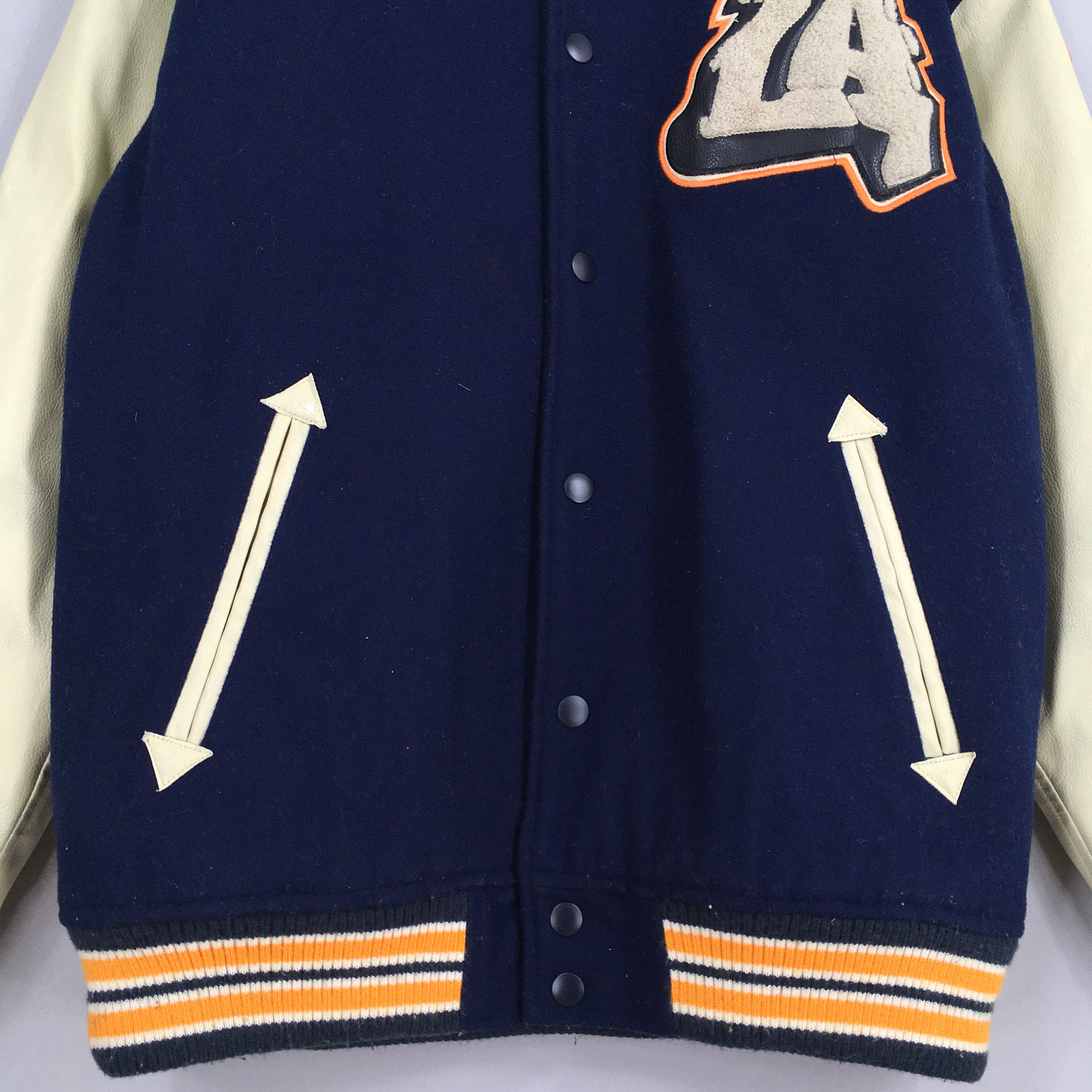Vintage 90s Conart Varsity Leather Jacket Medium Conart From the 