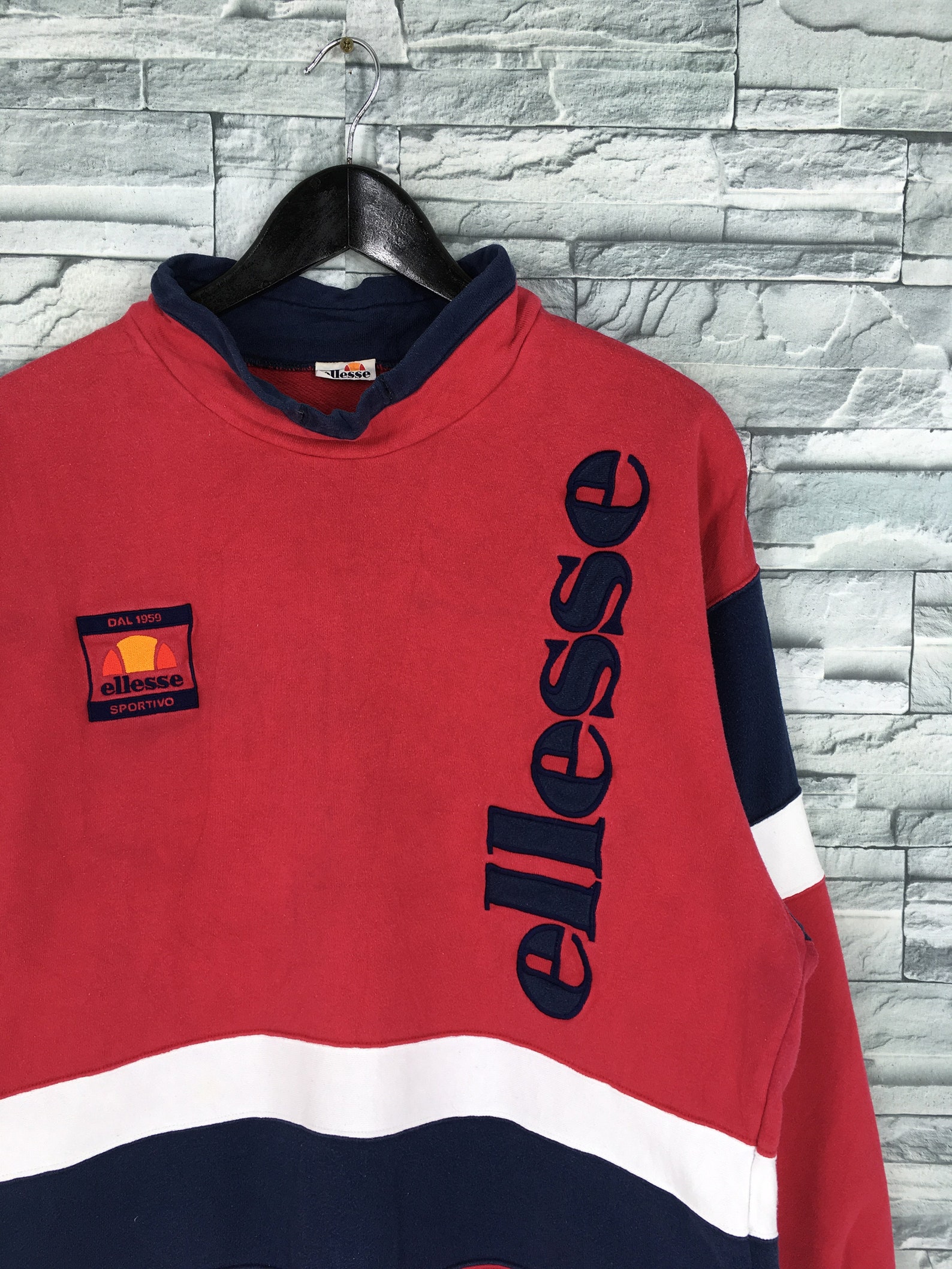 Vintage Ellesse Sweatshirt Red Medium Ellesse Perugia Spell | Etsy
