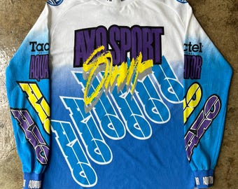 Vintage 90's Fox Racing Team Motocross Red Jersey Medium Fox