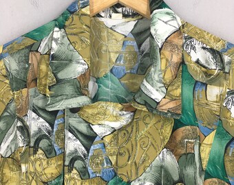 Vintage 90's Baroque Luxury Multicolor Light Jacket Xlarge