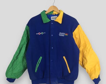 Vintage 90s Benetton Formula 1 Multicolor Jacket Large F1 Grand