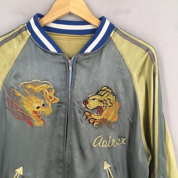 Vintage Avirex Japan Sukajan Satin Rayon Jacket Large 90s Vintage Avirex Japan Sukajan Satin Rayon Jacket Large 90s