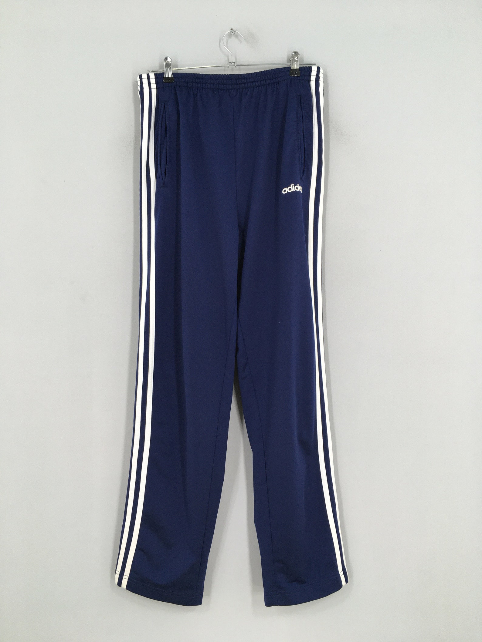 Vintage Adidas Track Pants Popper Medium Adidas Blue Sport Etsy