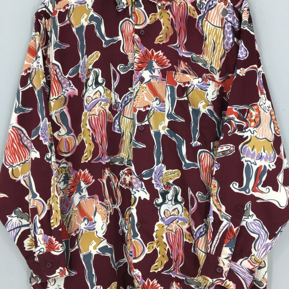 Vintage Mens Melrose Pop Art People Dance Shirt M… - image 4