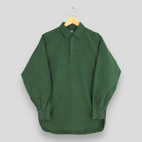 Vintage 1970s 70s M59 Swedish Army Military Shirt Large